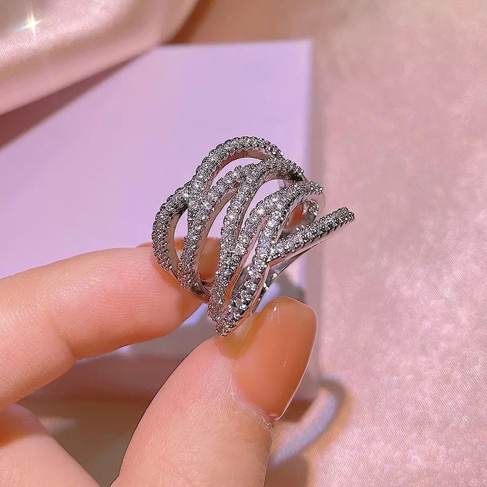 *New 925 Multi Layer Infinity Twining Ring - Picture 4 of 5